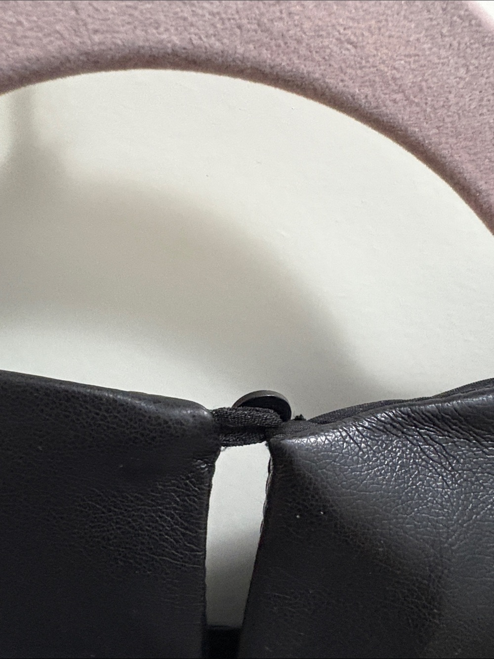 bishop + young Black Faux Leather Mini Sheath Dress - Picture 3 of 4